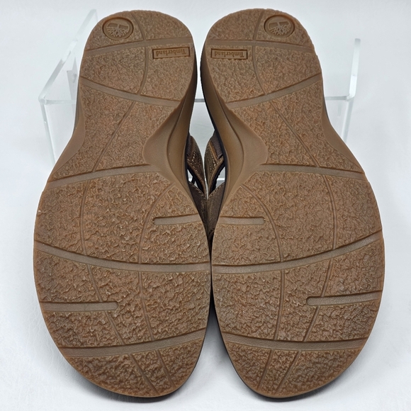 Timberland Mens Earthkeepers Brown Leather Slip-on Slide Sandals Size 7 NEW